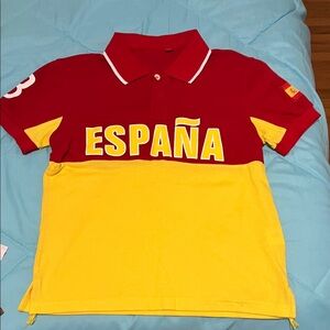 España  (Spain) Kids Polo Shirt - Bold Red and Yellow